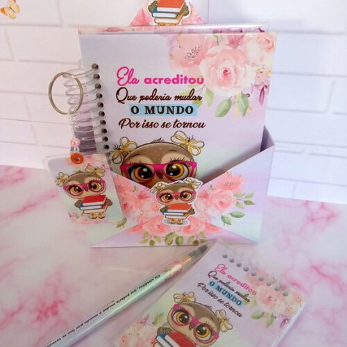 Kit Bloquinho Professora -caixa Envelope