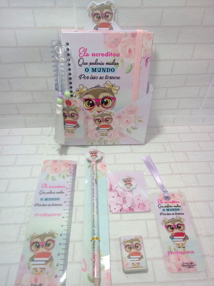 Kit Caderninho Dia dos Professores -caixa Envelope