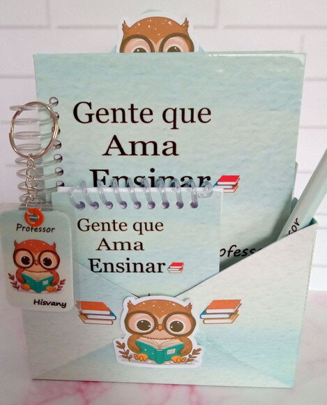 Kit Caderninho e Bloquinho Professor -cx Enve