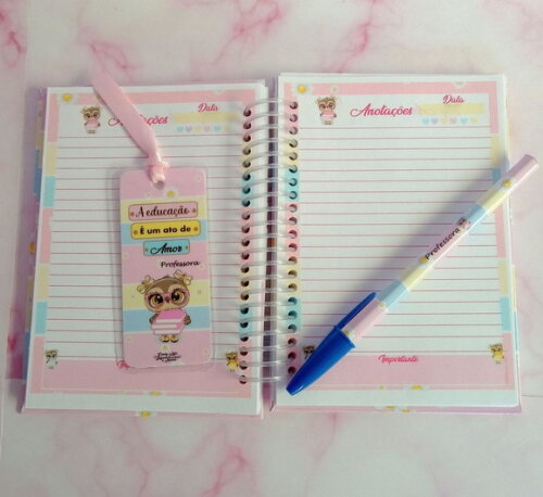 Kit Caderninho e Bloquinho Dia dos Professores Candy-cx Enve