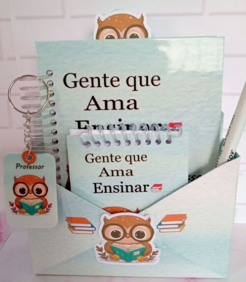 Kit Caderninho e Bloquinho Professor -cx Enve