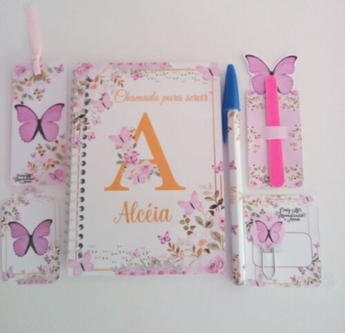 Kit Caderninho/bloquninho+caneta+mini Lixa+ -10x14 40fls Br