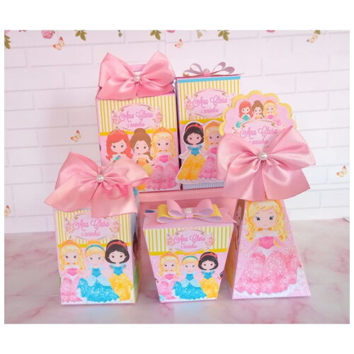 Kit Festa 20 Caixas Princesas Cute
