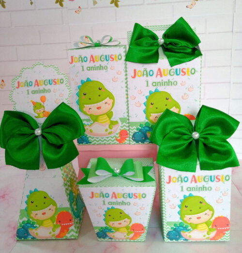 Kit Festa 30 Caixas Dino Baby