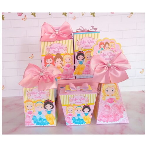 Kit Festa 50 Caixas Princesas Cute