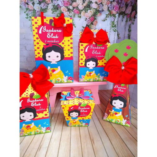 Kit Festa Branca de Neve Cute 50 Caixas