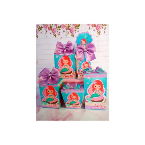 Kit Festa Pequena Sereia Cute 50 Caixas