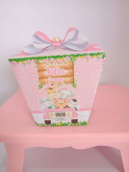 Kit Festa Personalizado Safari Menina 20 Caixas