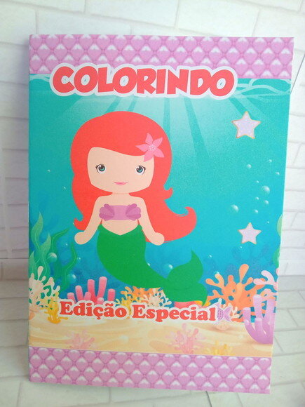 Livro de Colorir Pequena Sereia Cute