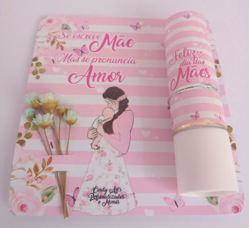 Manteiga de Cacau e Bouquet na Card Dia das Mães