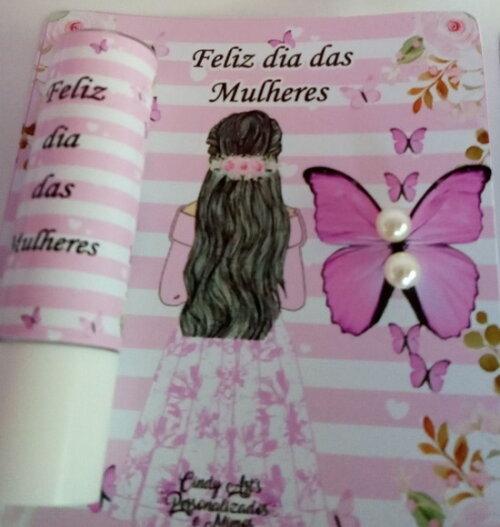 Manteiga de Cacau e Brinco na Card -dia da Mulher