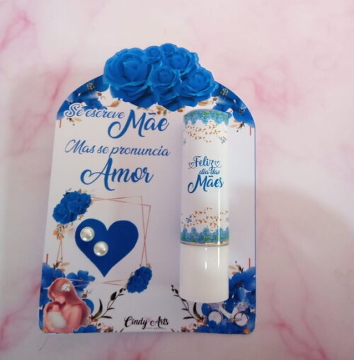 Manteiga de Cacau e Brinco na Card Dia das Mães -floral