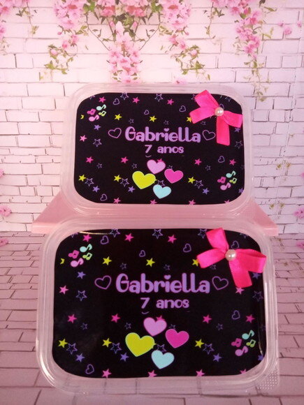 Marmitinha Transparente Festa Neon 2.0