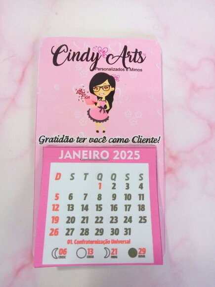 Mini Calendário de Geladeira