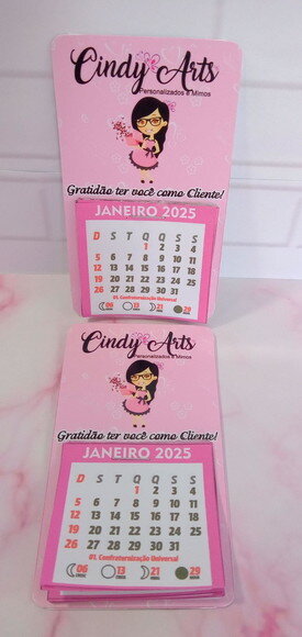 Mini Calendário de Geladeira
