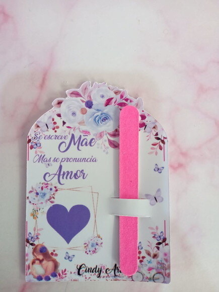 Mini Lixa na Card Dia das Mães -floral