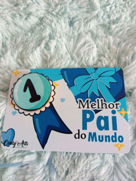 Moeda de Chocolate na Card Dia dos Pais