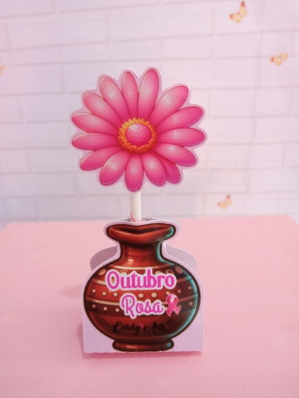 Pirulito na Card Outubro Rosa