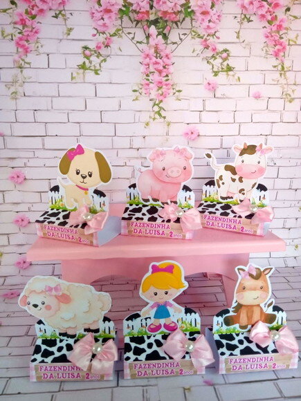 Porta Bis Duplo Fazendinha Rosa
