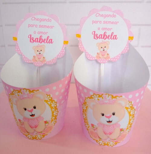 Rótulo+tag para Mini Suculentas -ursinha Princesa