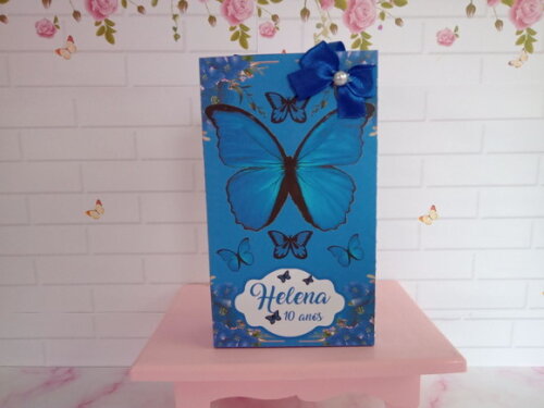 Sacolinha Borboleta Azul P