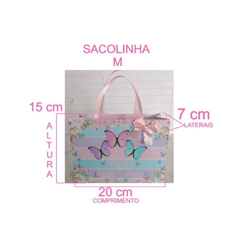 Sacolinha Borboleta Candy Color 2.0 -m