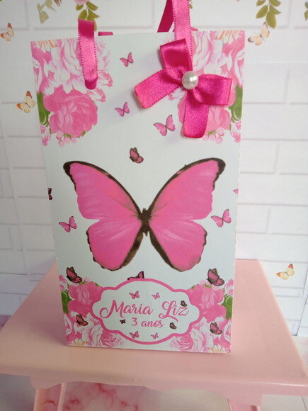 Sacolinha Borboleta Pink-p