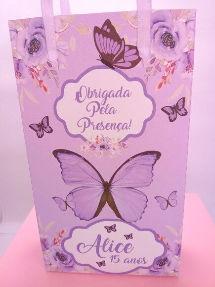 Sacolinha Borboleta Lilás P