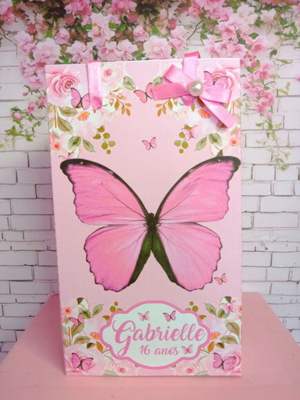 Sacolinha Borboleta Rosa -p