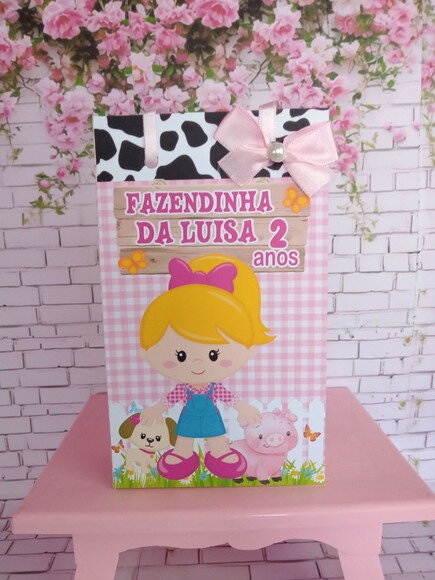 Sacolinha Fazendinha Rosa -p