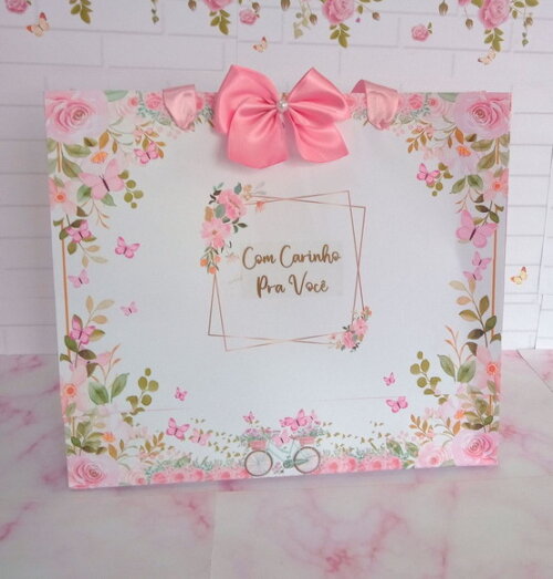 Sacolinha Floral Rosa G G