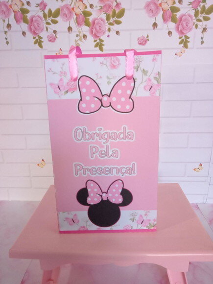 Sacolinha Jardim da Minnie Rosa-p