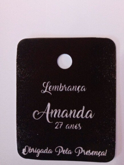 Tag de Agradecimento Preto e Branco