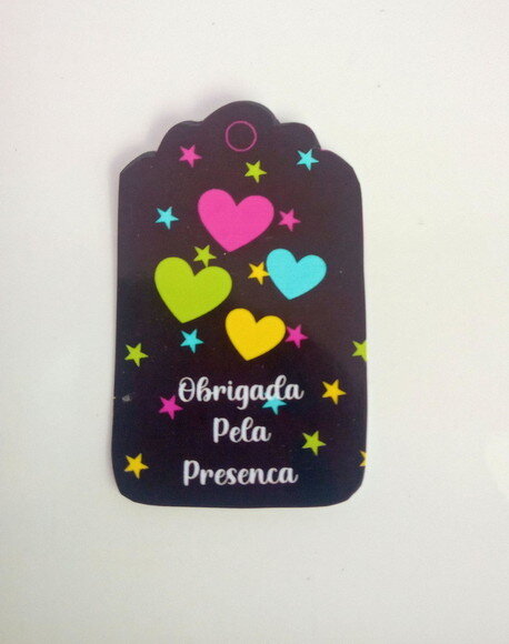 Tag de Agradecimento Festa Neon