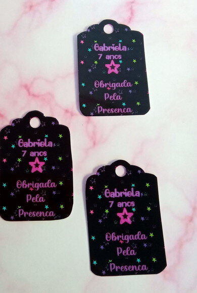 Tag de Agradecimento Festa Neon 2.1