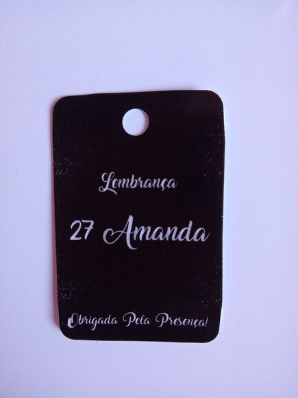 Tag de Agradecimento Preto e Branco