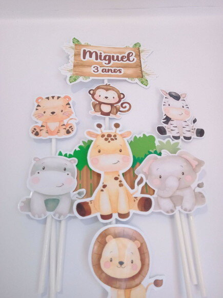 Topper de Bolo Safari Menino