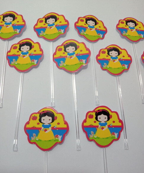Topper Docinhos Branca de Neve Cute 50 Unidades