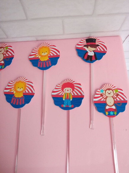 Topper Docinhos Circo Menino 50 Unidades