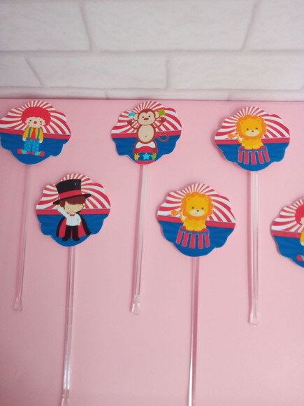 Topper Docinhos Circo Menino 50 Unidades