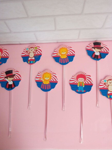 Topper Docinhos Circo Menino 50 Unidades
