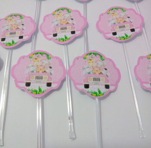 Topper Docinhos Safari Menina 50 Unidades