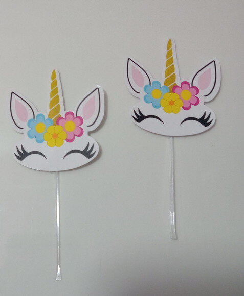 Topper para Cupcake Unicórnio