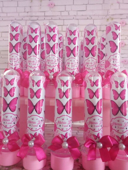 Tubete Borboleta Pink -rotulo