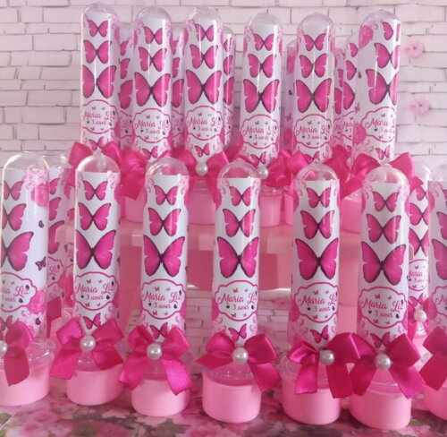 Tubete Borboleta Pink -rotulo