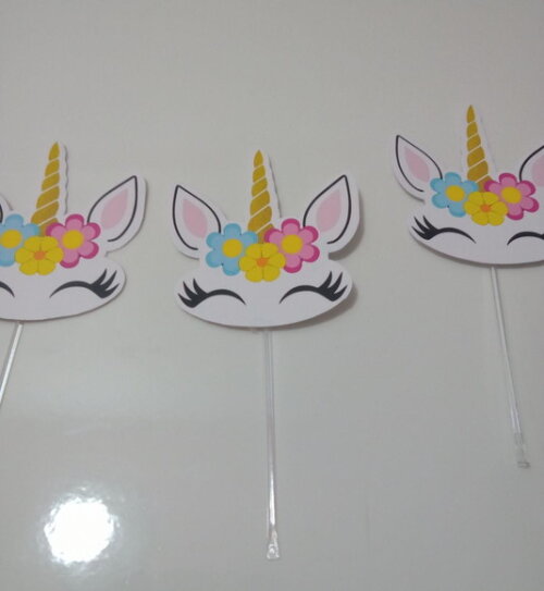 Topper para Cupcake Unicórnio