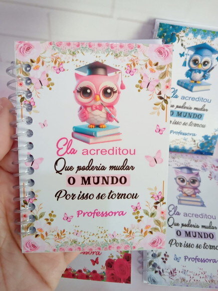 Bloquinho 7x10 Dia dos Professores Floral-40 Fls Brancas