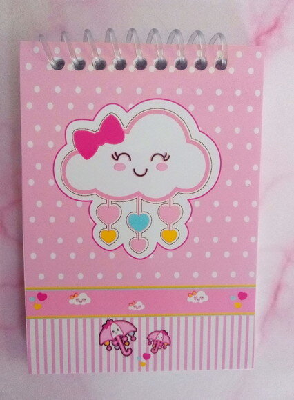 Caderninho/bloquinho 7x10 Chuva de Amor-40 Fls Brancas