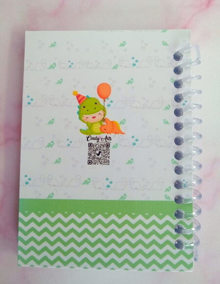 Caderninho/bloquinho 7x10 Dino Baby-40 Fls Brancas