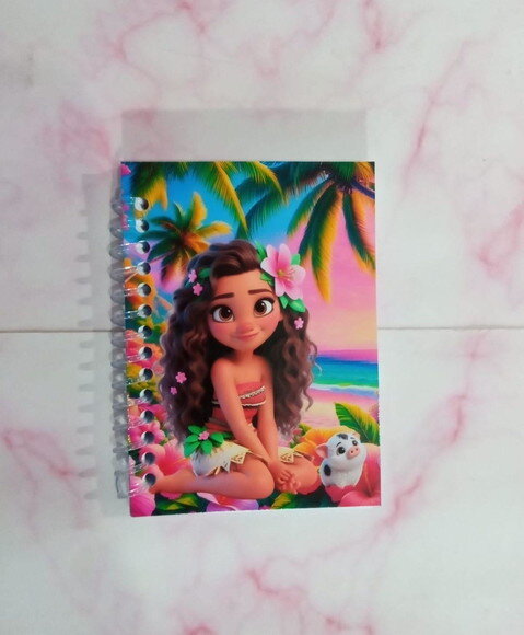 Caderninho/bloquinho 7x10 Moana Cute 40 F. Brancas